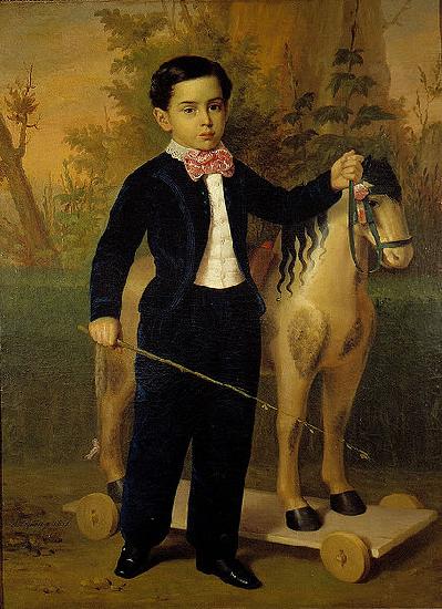 Antonio Maria Esquivel Retrato del nino Carlos Pomar Margrand oil painting picture